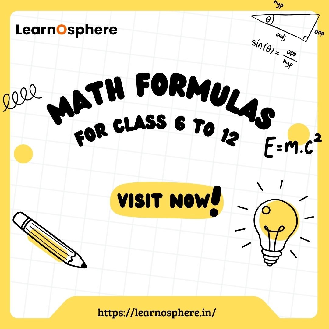 Top 20 Maths Formulas for Class 7: Learn All Formulas of Maths