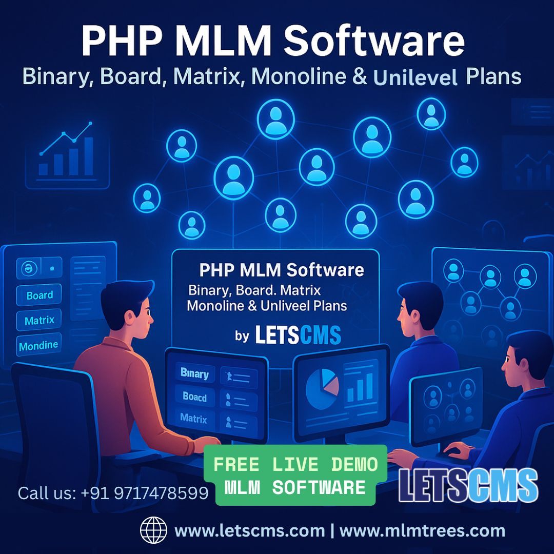 PHP MLM Software Solutions Binary, Board, Matrix, Monoline & Unilevel Plans